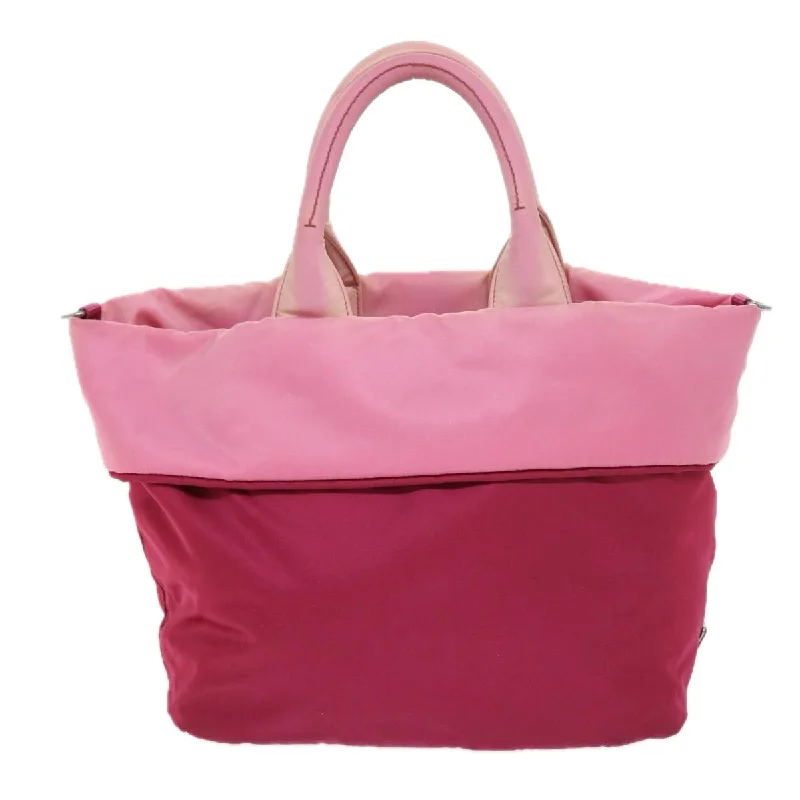 Ladies Prada Galleria bags with a detachable shoulder strapPRADA Hand Bag Nylon 2way Pink  bs9228