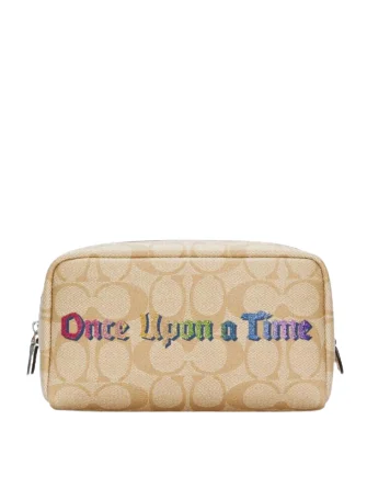 Coach Tabby bags with a classic turnlock closure for a timeless styleCoach Disney X Small Boxy Cosmetic Case In Signature With Once Upon A Time