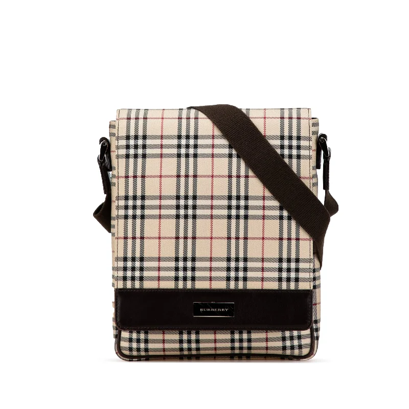 Burberry Bags with Reflective Elements for SafetyBeige Burberry House Check Canvas Crossbody