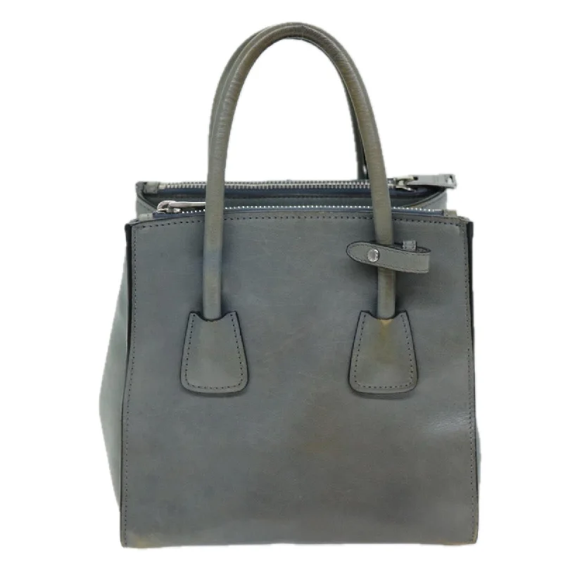 Ladies Prada Re - Edizione 2005 bags in a pastel color for a soft lookPRADA Hand Bag Leather 2way Gray  72026