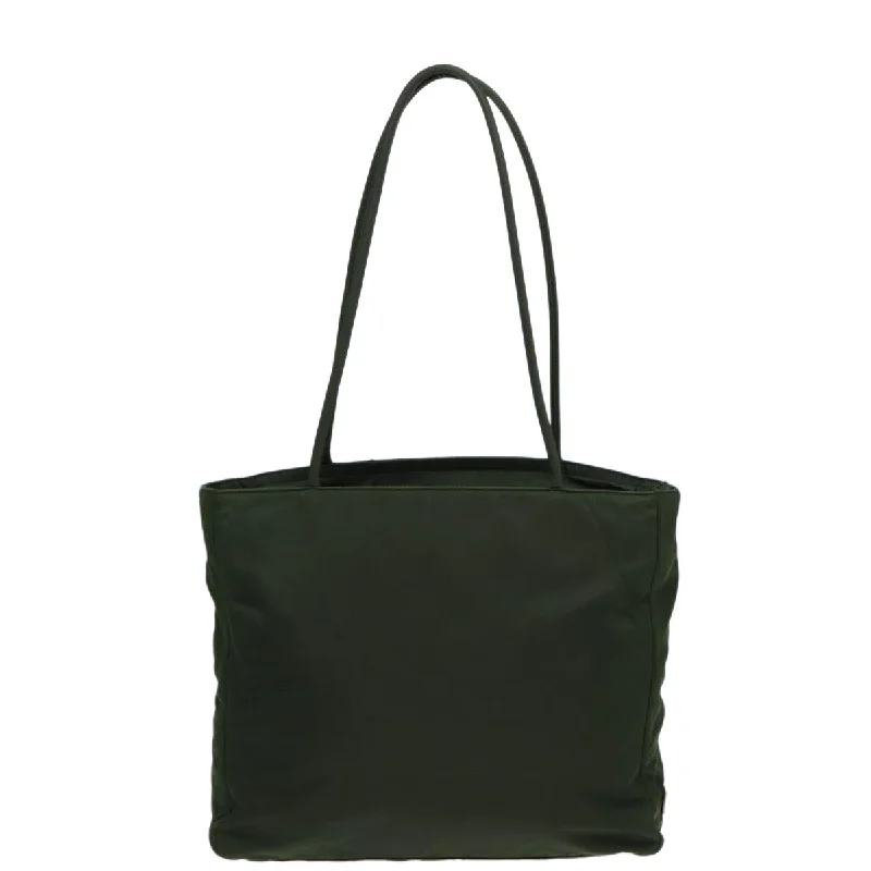 Prada handbags with a beaded trim for a touch of glamour and elegancePRADA Tote Bag Nylon Khaki  81799