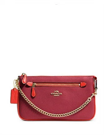 Ladies Coach crossbody bags with a single - strap design for simplicityCoach Nolita Wristlet 24 in Colorblock Pebble Leather