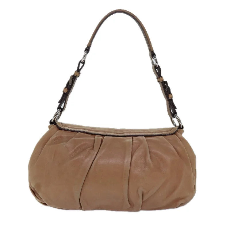 Prada Cleo bags with a detachable coin purse for added functionalityPRADA Shoulder Bag Leather Brown  ar12271