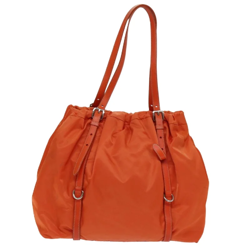 Prada tote bags with a spacious interior and a magnetic - snap closurePRADA Tote Bag Nylon Orange  75692