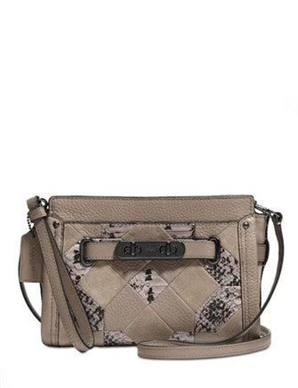 Coach backpacks with a multi - pocket organization for functionalityCoach Swagger Wristlet in Patchwork Exotic Leather