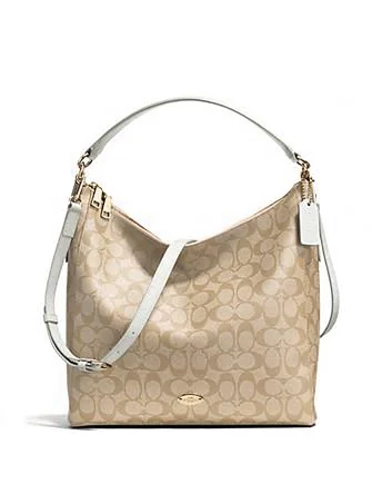 Coach bags with a detachable mirror inside for quick touch - upsCoach Celeste Convertible Hobo in Signature Coated Canvas