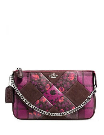 Coach Dempsey bags with a crystal - embellished C - logo for added luxuryCoach Nolita Wristlet 24 in Patchwork Print Leather