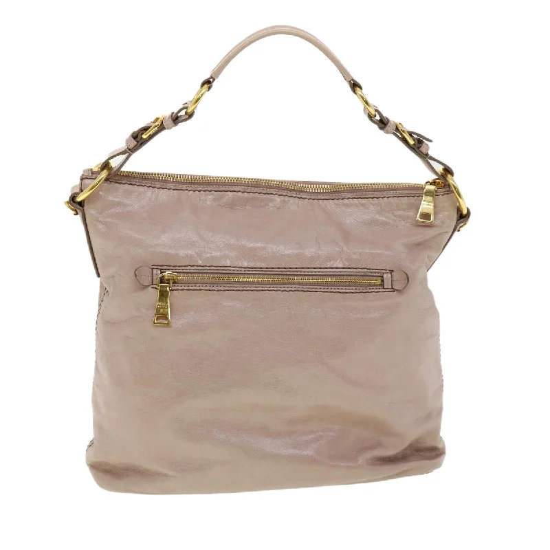 Prada handbags with a beaded trim for a touch of glamour and elegancePRADA Shoulder Bag Leather Pink  am2771g