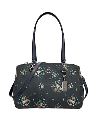 Coach Rogue bags with a detachable shoulder strap for versatile carryingCoach Etta Carryall With Rose Bouquet Print