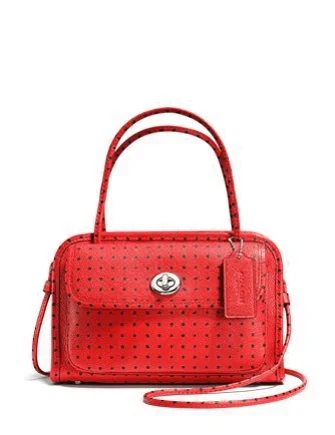 Coach Dempsey bags with a large capacity and a drawstring closureCoach Cady Crossbody in Dot Printed Crossgrain Leather