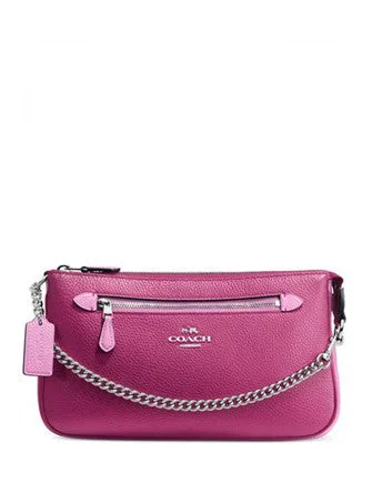 Coach Borough bags with a contrast - stitched handle for a unique lookCoach Nolita Wristlet 24 in Colorblock Leather