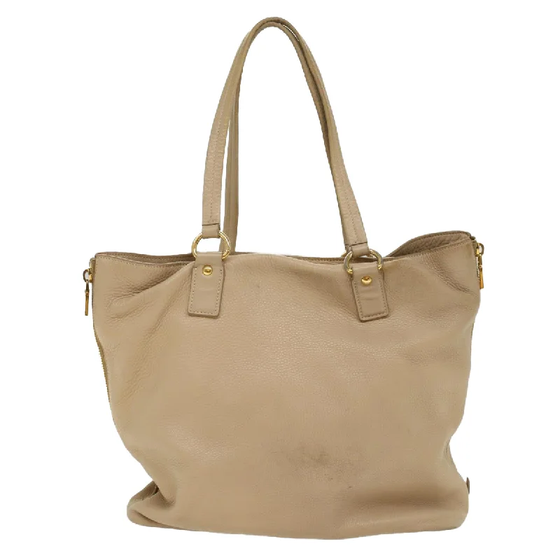 Ladies Prada Galleria bags with a detachable shoulder strapPRADA Shoulder Bag Leather Beige  ep1905