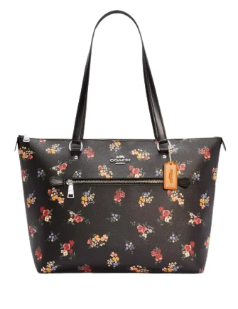 Coach Rogue bags with a detachable shoulder strap for versatile carryingCoach Gallery Tote With Wildflower Print