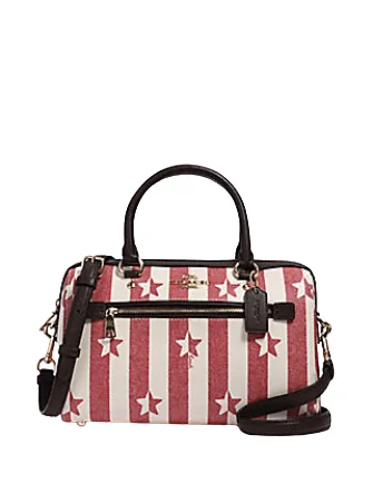 Coach backpacks with a multi - pocket organization for functionalityCoach Rowan Satchel in Stripe Star Print