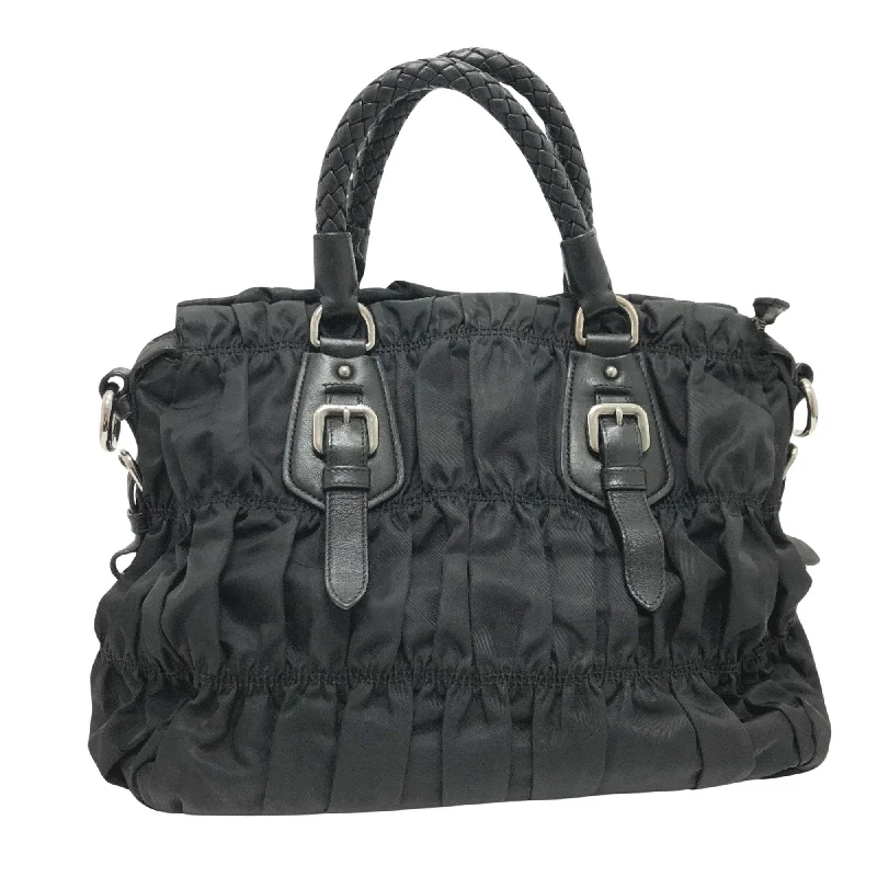 Prada handbags with a patent - leather finish for a shiny and sophisticated appearancePRADA Gaufre Handbag