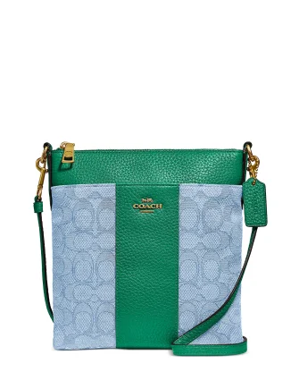 Coach crossbody bags in a vibrant, eye - catching color for a bold statementCoach Signature Jacquard Kitt