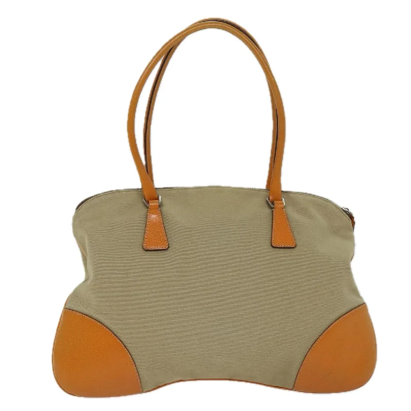 Prada tote bags with a water - resistant coating for outdoor activitiesPRADA Shoulder Bag Canvas Beige  73339