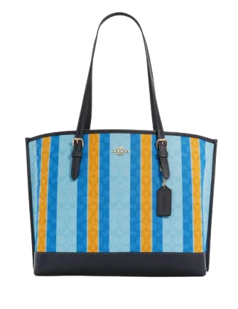 Coach Tabby bags with a classic turnlock closure for a timeless styleCoach Mollie Tote In Signature Jacquard With Stripes