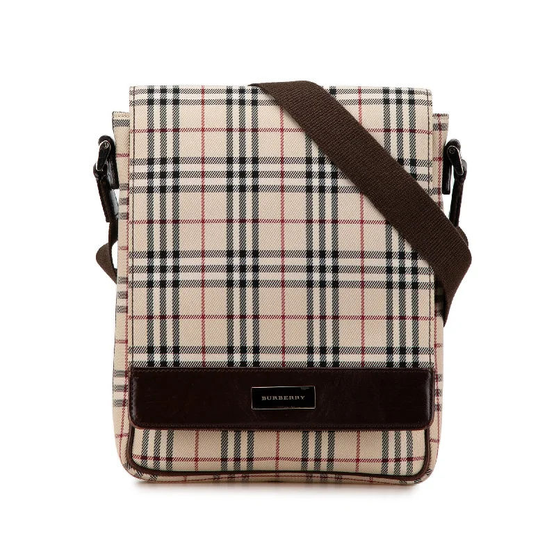 Sporty Burberry Bags for Athletic ActivitiesBeige Burberry House Check Canvas Crossbody