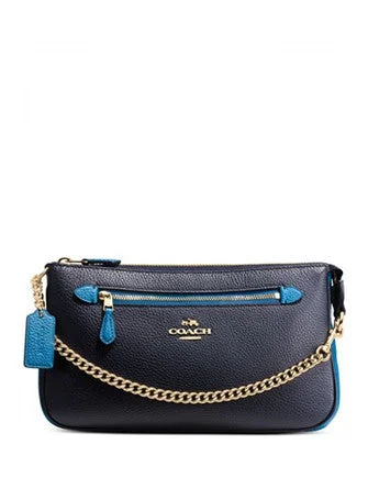 Coach crossbody bags with a woven leather strap for a unique textureCoach Nolita Wristlet 24 in Colorblock Leather