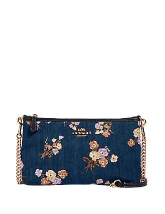 Coach bags with a detachable mirror inside for quick touch - upsCoach Zip Top Crossbody With Painted Floral Box Print