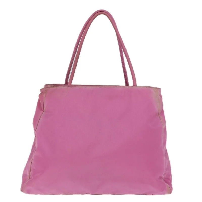 Ladies Prada shoulder bags with a magnetic - closure flap for easy opening and closingPRADA Tote Bag Nylon Pink  mr150