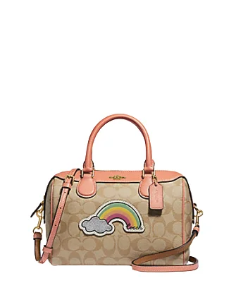 Coach backpacks with a hidden back pocket for securityCoach Mini Bennett Satchel in Signature Canvas with Rainbow