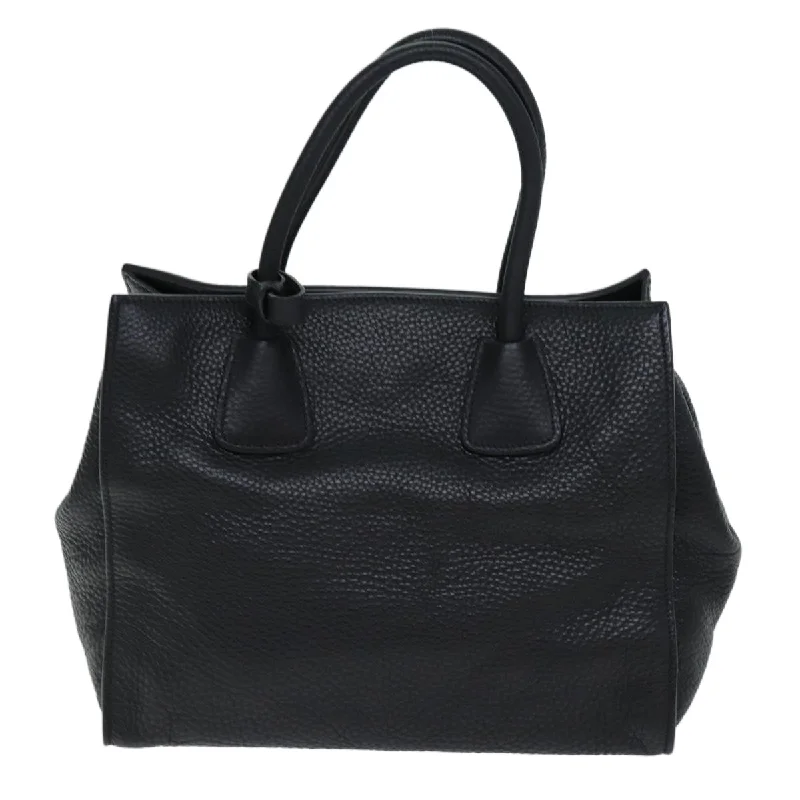 Prada Cahier bags with a detachable shoulder strap for versatile carryingPRADA Hand Bag Leather 2way Black BN2626  am6177A