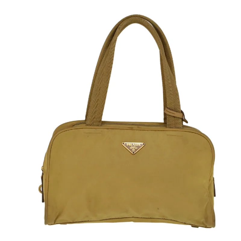 Prada Cleo bags with a detachable coin purse for added functionalityPRADA Hand Bag Nylon Beige  57754