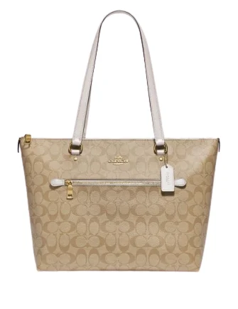 Coach tote bags with a double - handle and shoulder - strap option for easy useCoach Gallery Tote In Signature Canvas