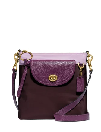 Ladies Coach crossbody bags with a wide - width strap for comfortCoach Colorblock Nylon Cargo Crossbody