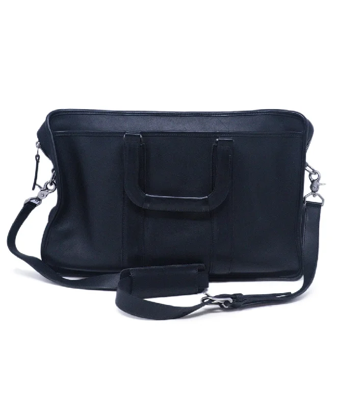 Ladies Coach shoulder bags with a magnetic - closure flap for easy accessCoach Black Leather Briefcase