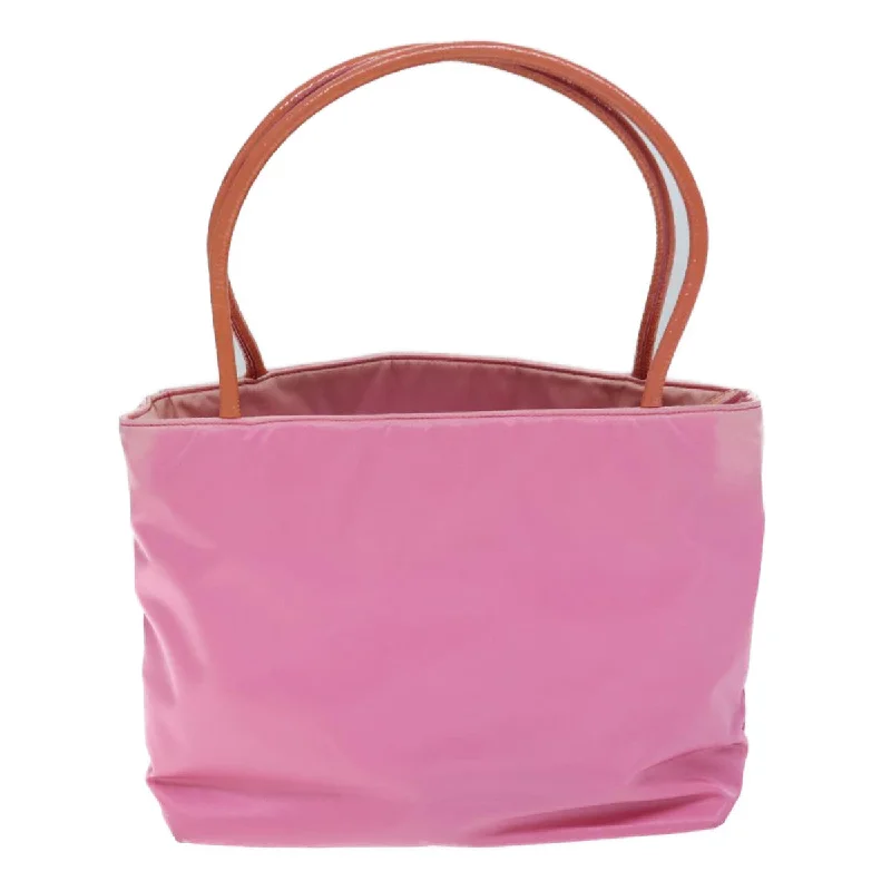 Prada handbags with a beaded trim for a touch of glamour and elegancePRADA Tote Bag Nylon Pink  72171