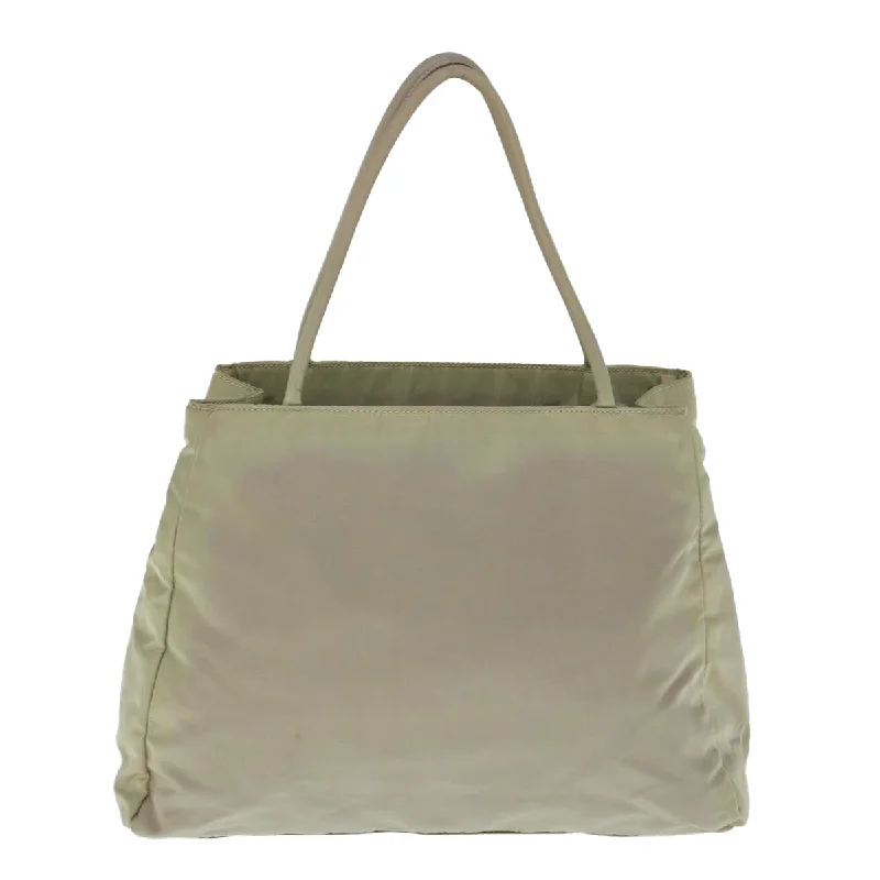 Small - sized Prada Saffiano leather bags for a compact and stylish carryPRADA Hand Bag Nylon Beige  63260