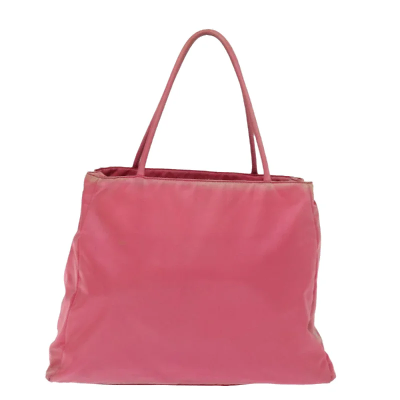 Prada bags with a zippered interior pocket for separating itemsPRADA Tote Bag Nylon Pink  76735