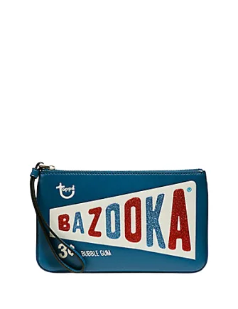 Ladies Coach shoulder bags with a magnetic - closure flap for easy accessCoach Large Wristlet With Bazooka Motif