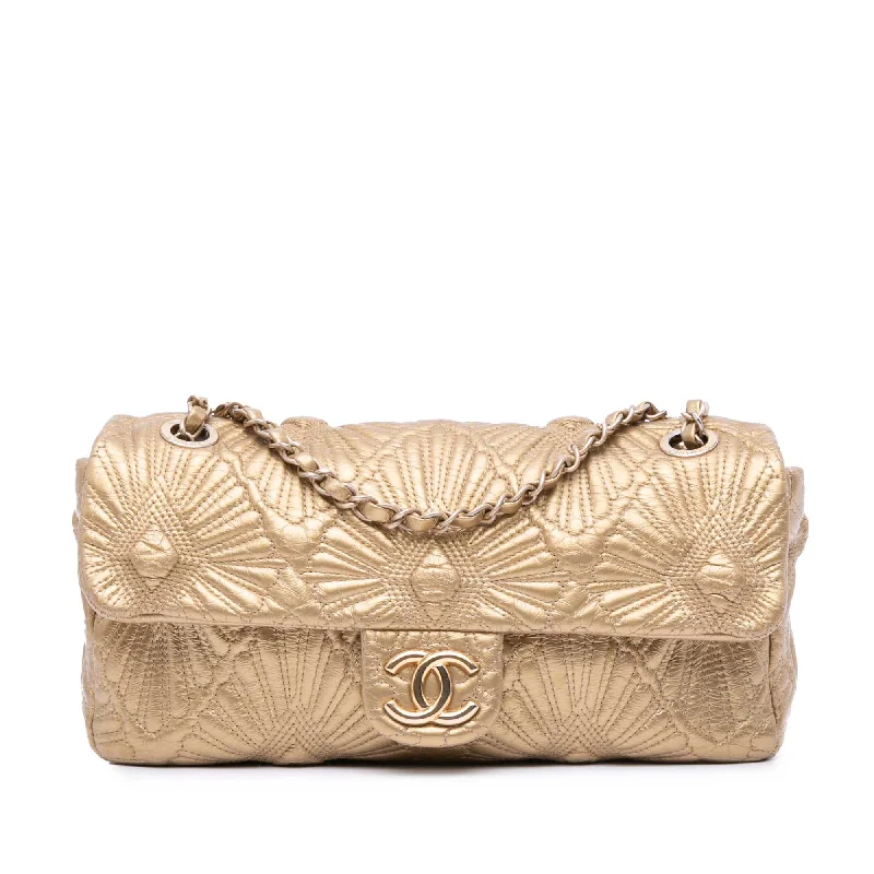 Chanel Chain Strap Handbag for Everyday UseGold Chanel Quilted Calfskin Ca D'Oro Flap Shoulder Bag