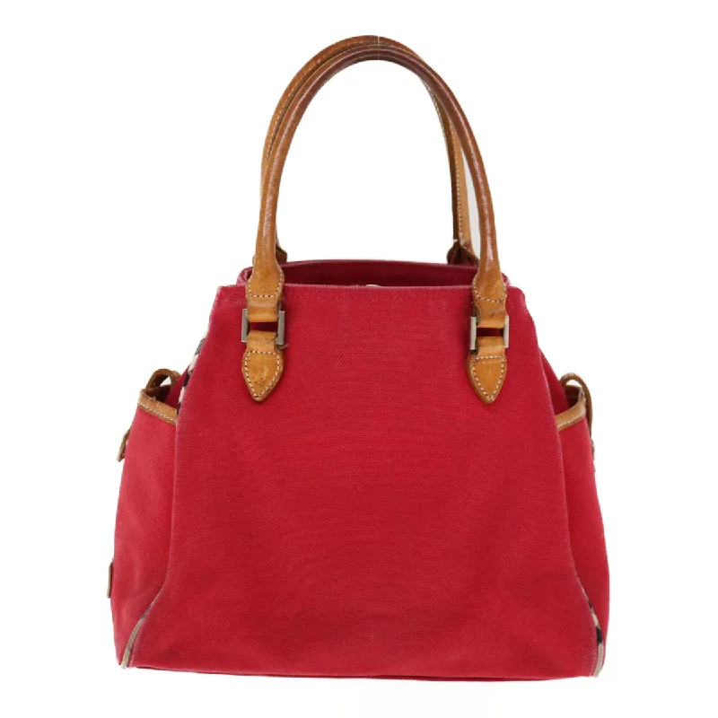 Designer Burberry Bags for Fashion EnthusiastsBURBERRY Hand Bag Canvas Red  ac2619