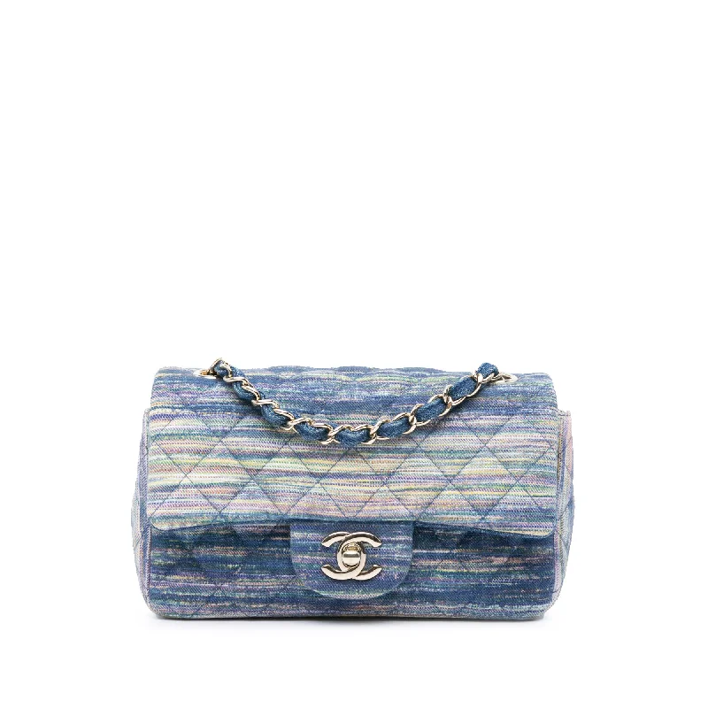 Chanel bags available in bold colors and patternsBlue Chanel Mini Rectangular Classic Denim Flap Crossbody Bag