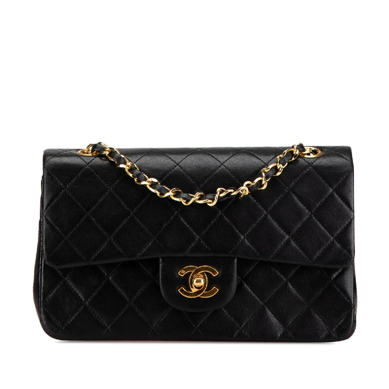 Chanel bags with modern touchesBlack Chanel Small Classic Lambskin Double Flap Shoulder Bag