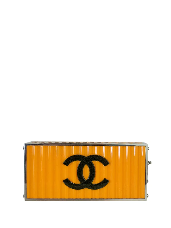 Chanel Classic Flap Bag for Evening PartyCHANEL Yellow Paris Hamburg Shipping Container Minaudiere Clutch Bag 2017