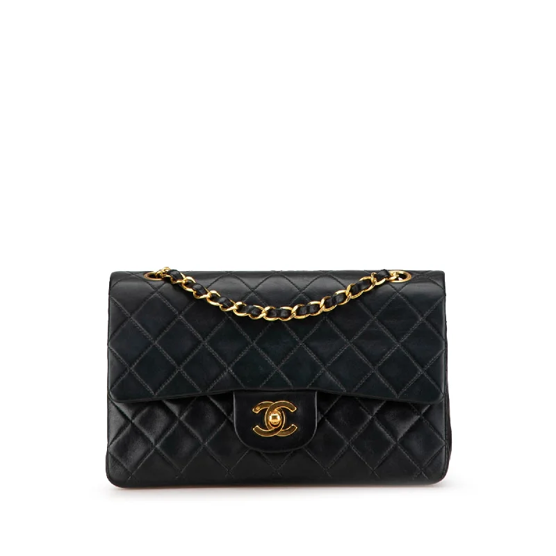 Chanel Luxury Handbag for High - End EventsBlack Chanel Small Classic Lambskin Double Flap Shoulder Bag