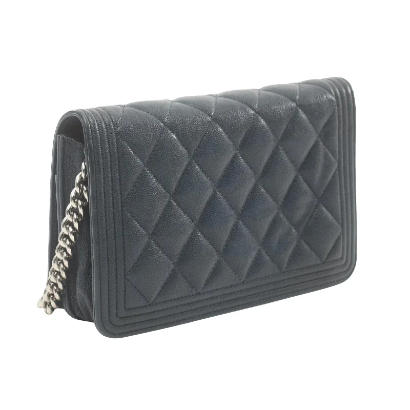 Chanel bags for women who appreciate fine craftsmanshipCHANEL Wallet on Chain Boy Shoulder Bag