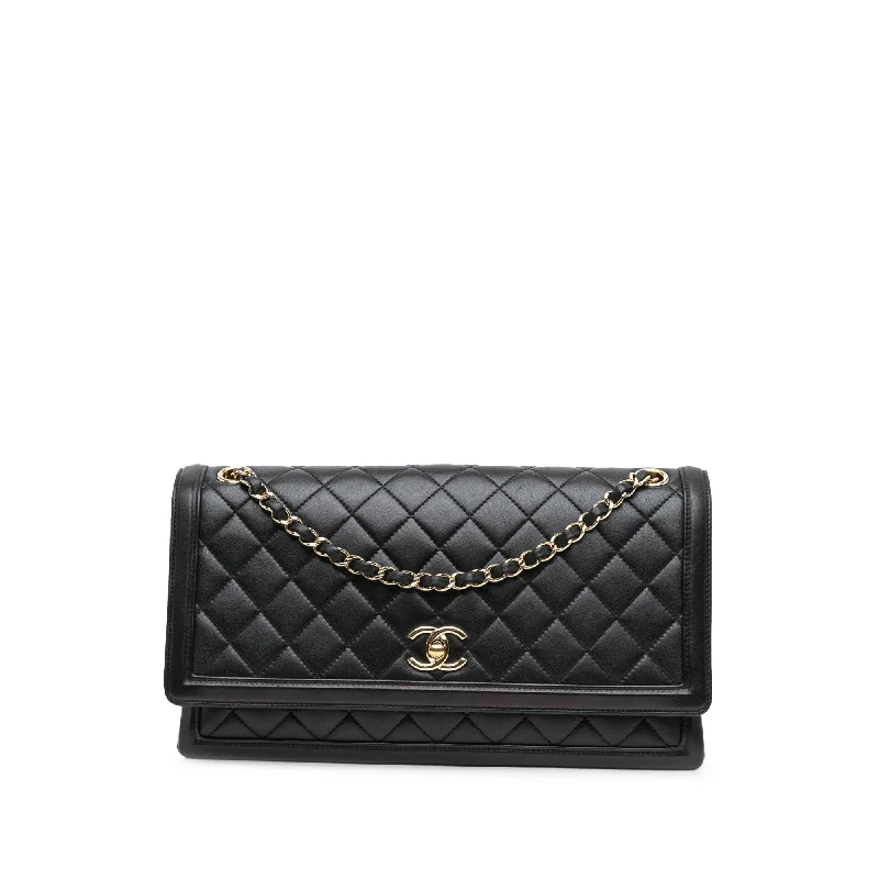 Chanel bags with the perfect balance of luxury and functionalityBlack Chanel Jumbo Quilted Lambskin 3 Compartment Flap Shoulder Bag