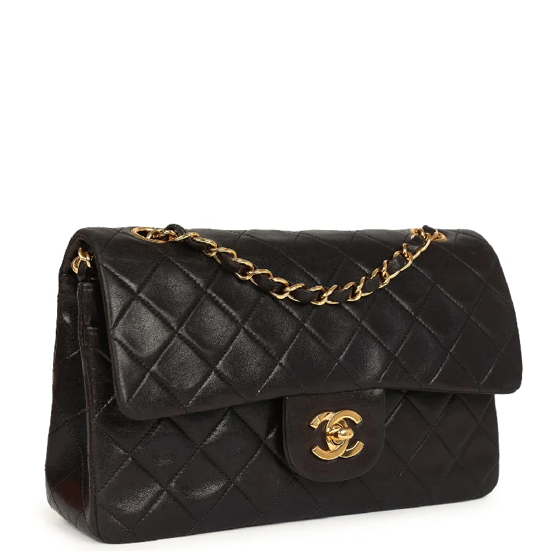 Chanel Vintage Inspired Handbag for Retro LoversVintage Chanel Small Classic Flap Black Lambskin Gold Hardware