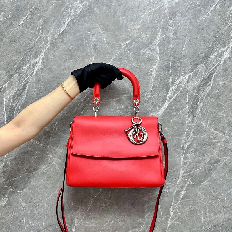 Christian Dior bags with a side - pocket for holding a water bottleBe Mini Red Calfskin SHW