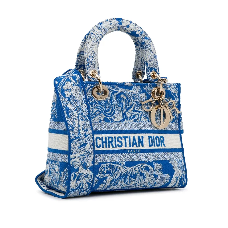 Contemporary Christian Dior handbags with a unique shapeDior Medium Toile de Jouy Lady D-Lite (GJahSy)