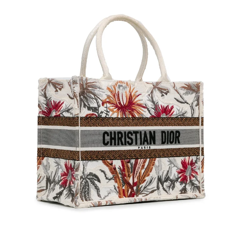 Christian Dior backpacks with a sleek, minimalist silhouetteDior Medium Toile de Jouy Tropicalia Book Tote (nuIIBd)